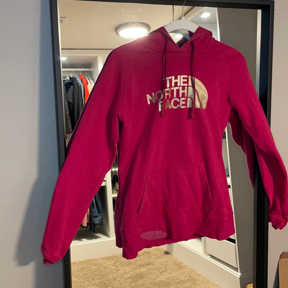 The North Face Pink and Gold Hoodie, GUC size XS